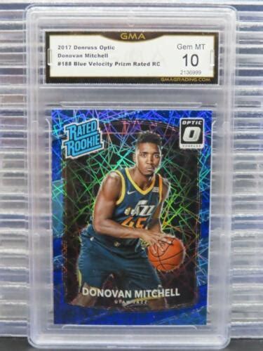 Panini Donruss Optic Donovan Mitchell Blue Velocity Rookie