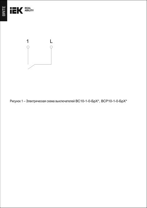 BRITE Выключатель 1-клавишный 10А в сборе ВСР10-1-0-БрБ белый IEK (BR ...