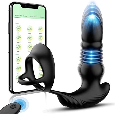 Thrusting Prostate Massager Sex Toys For Men Vibrating Anal Plug With