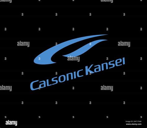 Calsonic Kansei, rotated logo, black background Stock Photo - Alamy