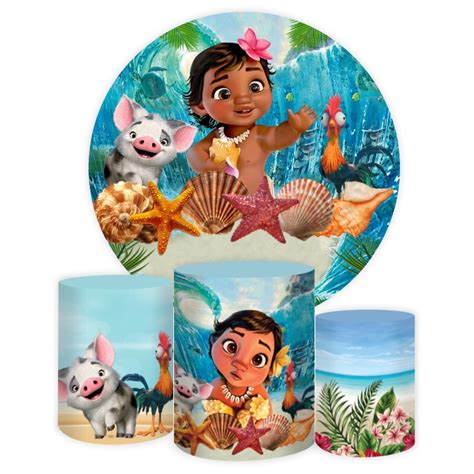 Trio Capas Para Cilindros Painel Redondo Moana Baby M Kpc