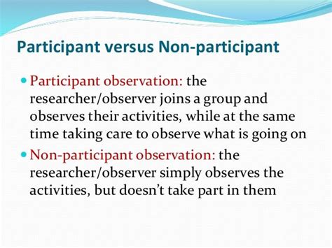 Observation In Qualitative Research