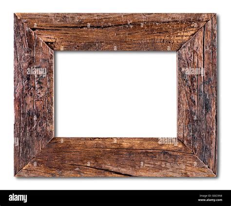 Old Wooden Frame Isolated On A White Background Stock Photo Alamy