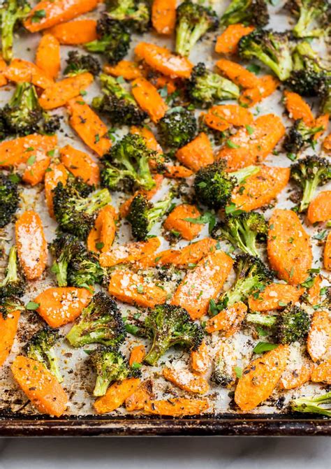 Roasted Broccoli And Carrots With Parmesan WellPlated