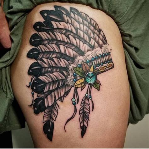 Indian Tattoo Designs Tattoosboygirl Headdress Tattoo