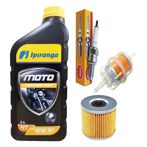 Kit Revisao Intruder 125 2007 2008 2009 Troca Oleo Filtros E Vela