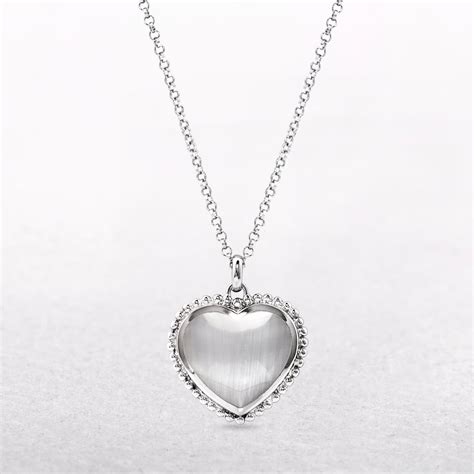 Sterling Silver Mother Of Pearl Heart Pendant