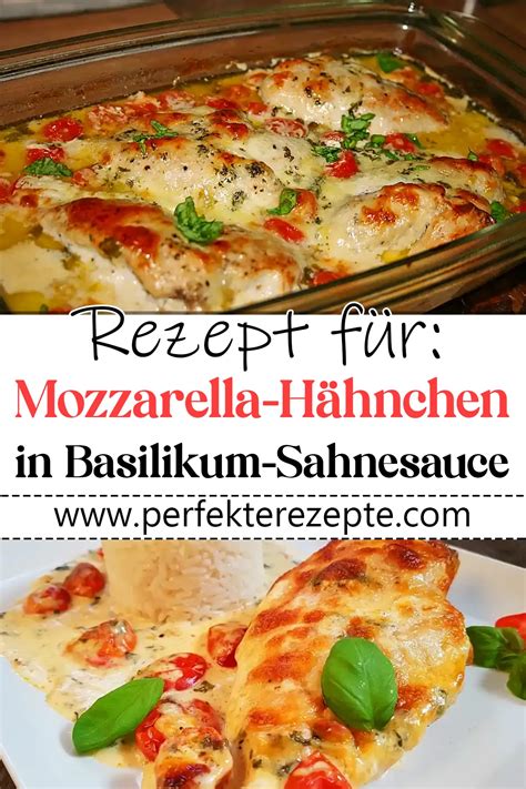 Mozzarella H Hnchen In Basilikum Sahnesauce Ein Wahres Schmankerl