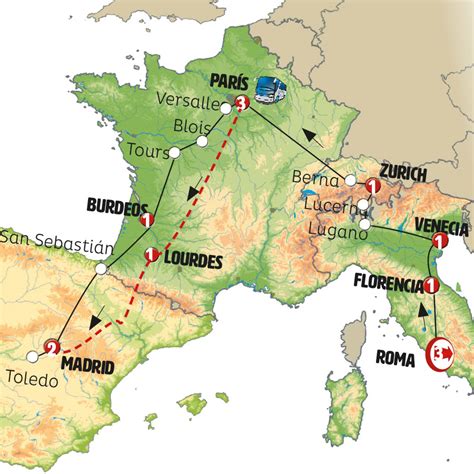 carencia suéter bicicleta mapa españa francia suiza italia En Vivo De