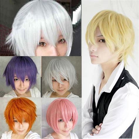 Cheap Orion Men Women Multi Color Short Straight Hairpiece Full Wig For