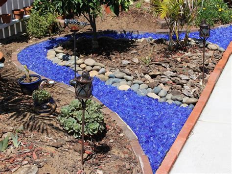 Landscape Glass Gravel Crushed Glass Stones For Garden Landscaping