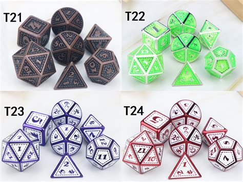 7 piezas dados dragón DnD dados set de aleación de zinc con Etsy