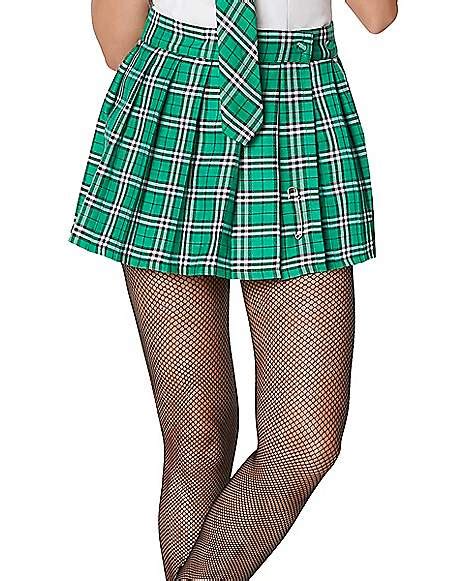 Adult Green Plaid Skirt - Spirithalloween.com