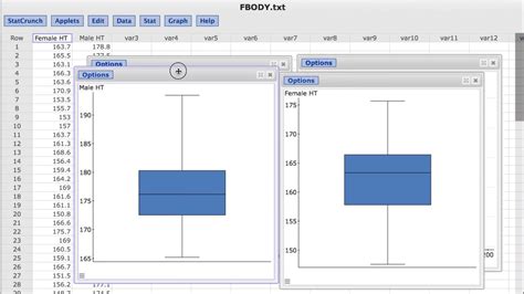 Statcrunch Histograms Boxplots Youtube