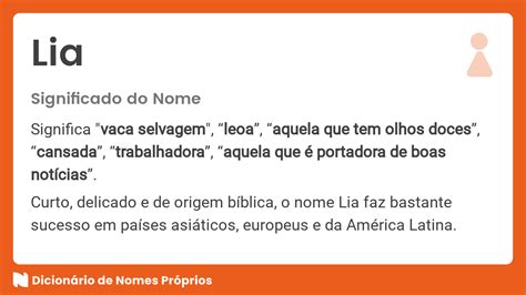 Significado Do Nome Lia Dicion Rio De Nomes Pr Prios