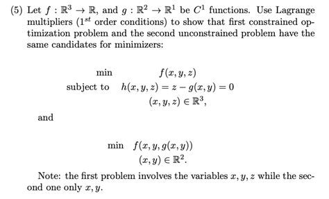 Solved 5 Let F R3 → R And G R2 → Rl Be Cl Functions