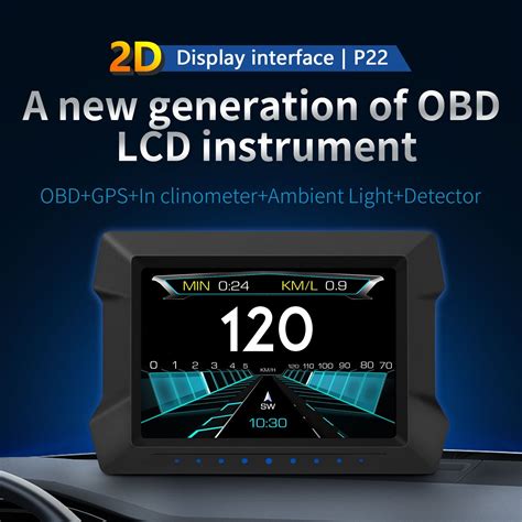 P22 3 5 Inch Car HUD Head Up Display GPS OBD2 Dual System Windshield