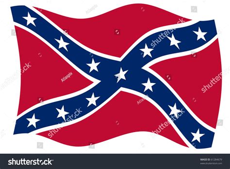 Confederate Rebel Flag Southern America Official Stock Illustration ...