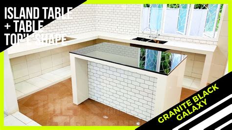 Table Top L Shape Island Table Backsplash Youtube