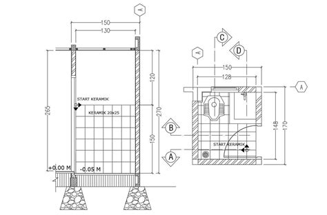 Toilet Design Drawings With Working Autocad Free Download Cadbull