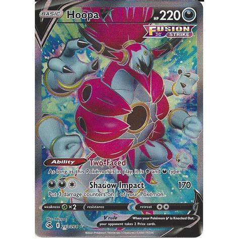 Pokemon Trading Card Game 253 264 Hoopa V Rare Ultra Card SWSH 08