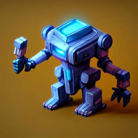 Isometric 3D Fantasy Cute Cat Mecha Smoth 3D Stable Diffusion OpenArt