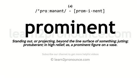 Pronunciation Of Prominent Definition Of Prominent Youtube