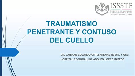 Traumatismo Penetrante Del Cuello Ppt Descarga Gratuita