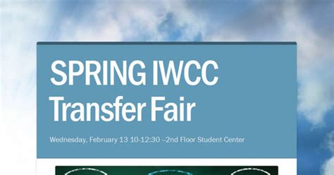 Spring Iwcc Transfer Fair Smore Newsletters For Education