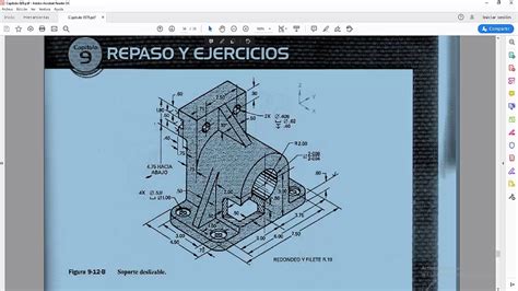 Soporte Deslizable 2D TRES VISTAS AUTOCAD 2019 YouTube