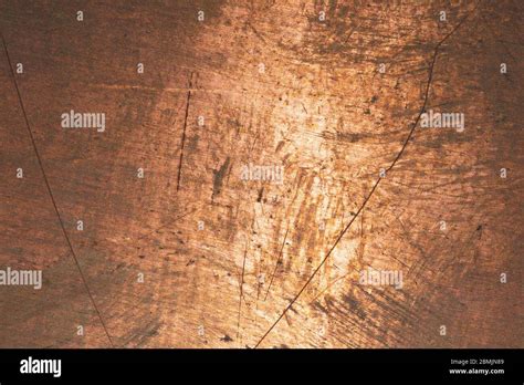 Copper Surface Bronze Background Metal Plate With Spots And Scratches