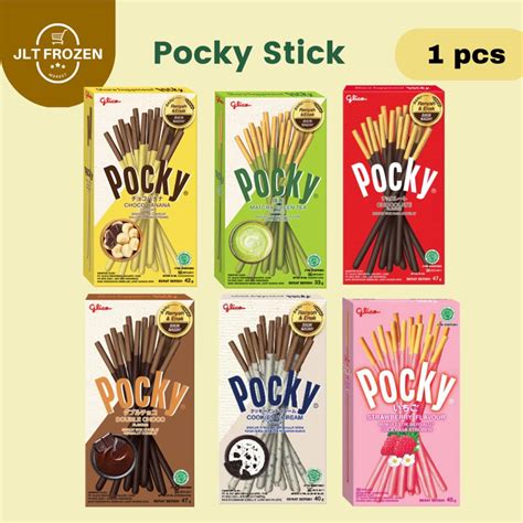 Jual Glico Pocky Stick Biskuit Coklat Strawberry Choco Banana