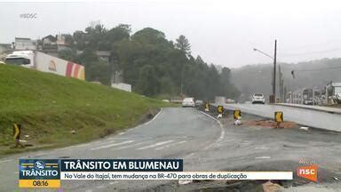 Bom Dia Santa Catarina Em Blumenau no Vale do Itajaí trânsito muda