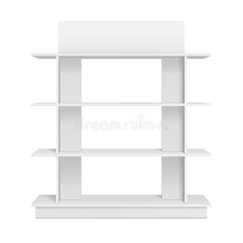 Mockup Display Rack Showcase For Supermarket With Retail Shelves Front