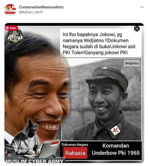 CEK FAKTA Benarkah Ini Foto Ayah Jokowi Bernama Widjiatno Dan Komandan