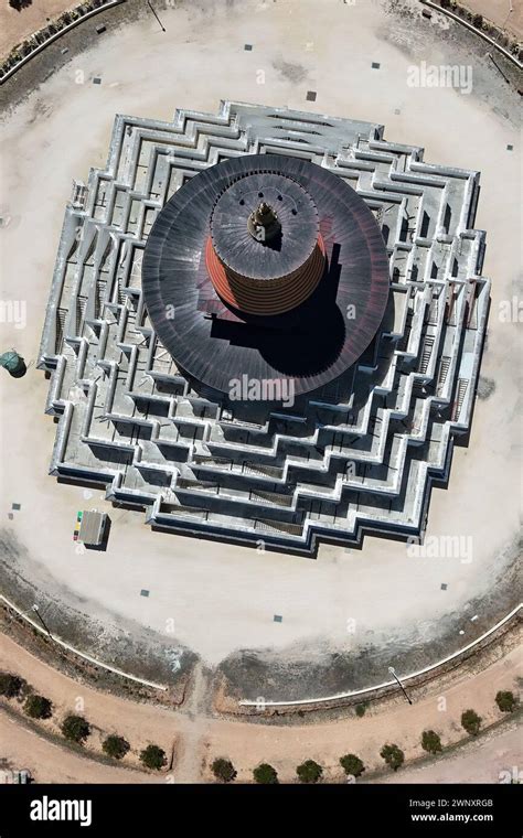 Aerial View Of The Great Stupa Of Universal Compassion Stock Photo Alamy