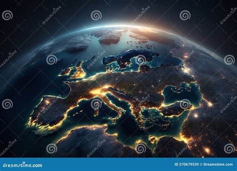 Usa Map Illumination Top View Royalty Free Illustration Cartoondealer