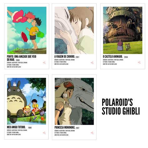 Foto Polaroid Anime Studio Ghibli Pacote 5 Fotos Chihiro Princesa