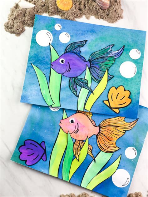 Easy Fish Painting For Kids Story - Simple Everyday Mom