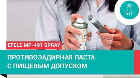 Противозадирная паста с пищевым допуском EFELE MP-491 Spray - YouTube