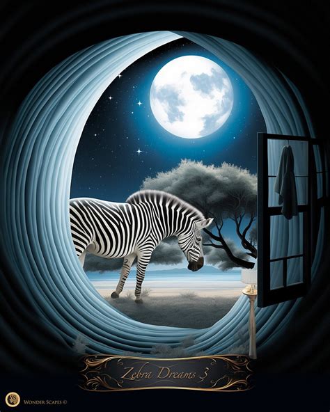 Zebra Dream 3 Wonderscapes Prints Magical Mythical Wondrous Art