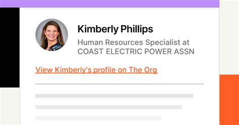 Kimberly Phillips Human Resources Specialist At Coast Electric Power