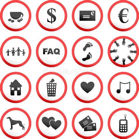 Round Road Signs Stock Vector Illustration Of Hands Garbage 5749077
