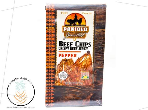 Crispy Beef Jerky Pepper Flavored Beef Chips Paniolo Gourmet 275 Oz