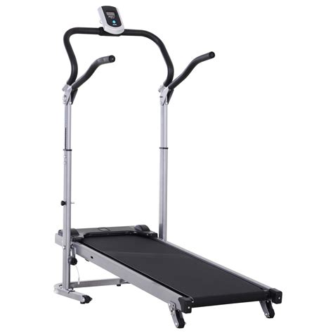 Soozier Folding Walking Incline Manual Treadmill Machine for Home