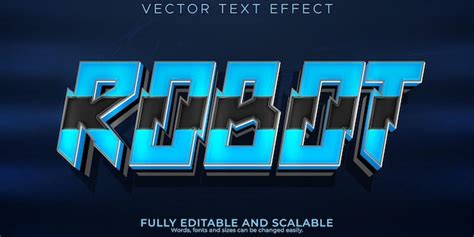 Free Vector Robot Text Effect Editable Future And Tech Text Style