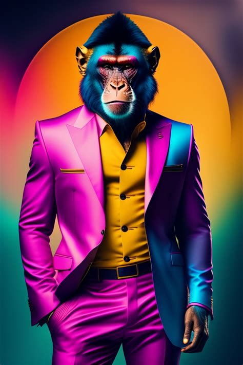 Super Rich Monkey In Colorful Outfit