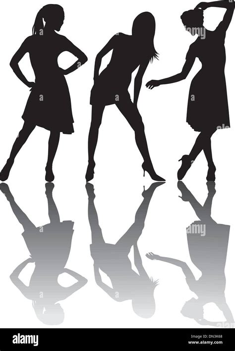 Illustration Of Three Girls Stock Vector Images Alamy