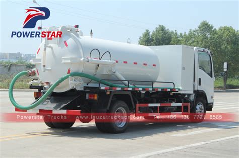 Philippines Isuzu Nkr Elf Fecal Suction Truck Sewage Suction Trucks For