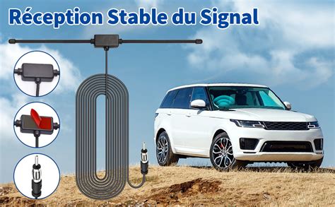 Bingfu Antenne Autoradio Voiture Pare Brise Collante Adaptateur Fiche